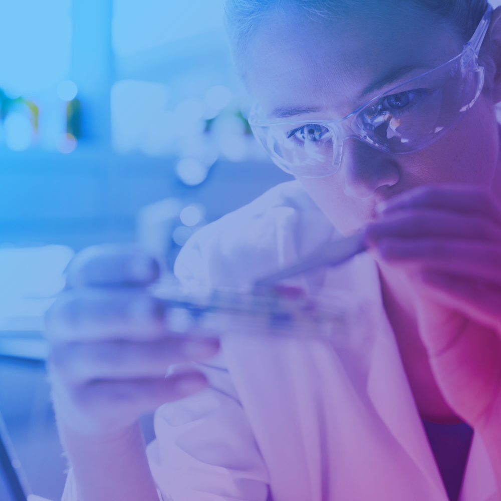 Scientist working in lab